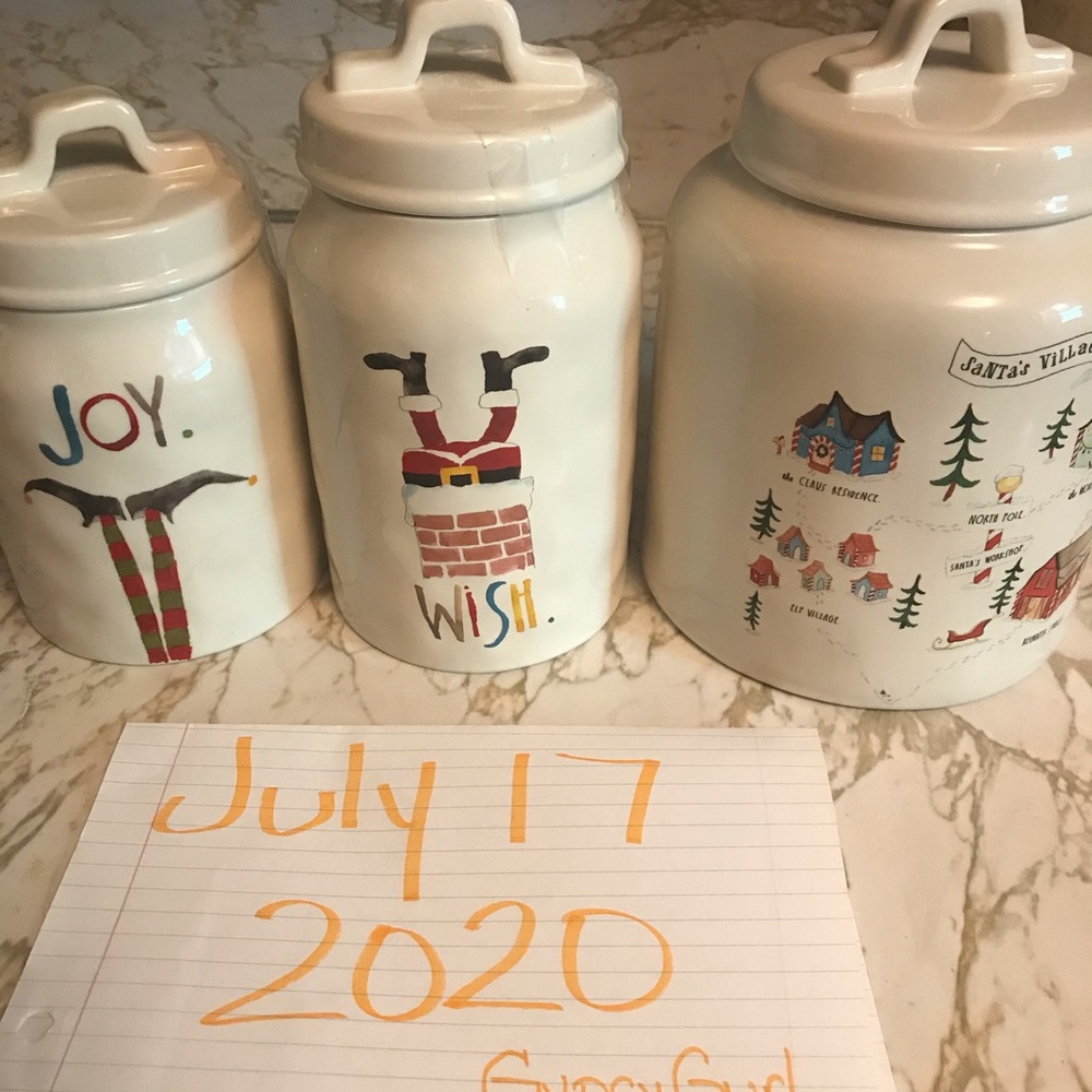 Rae Dunn by Magenta Christmas Canisters